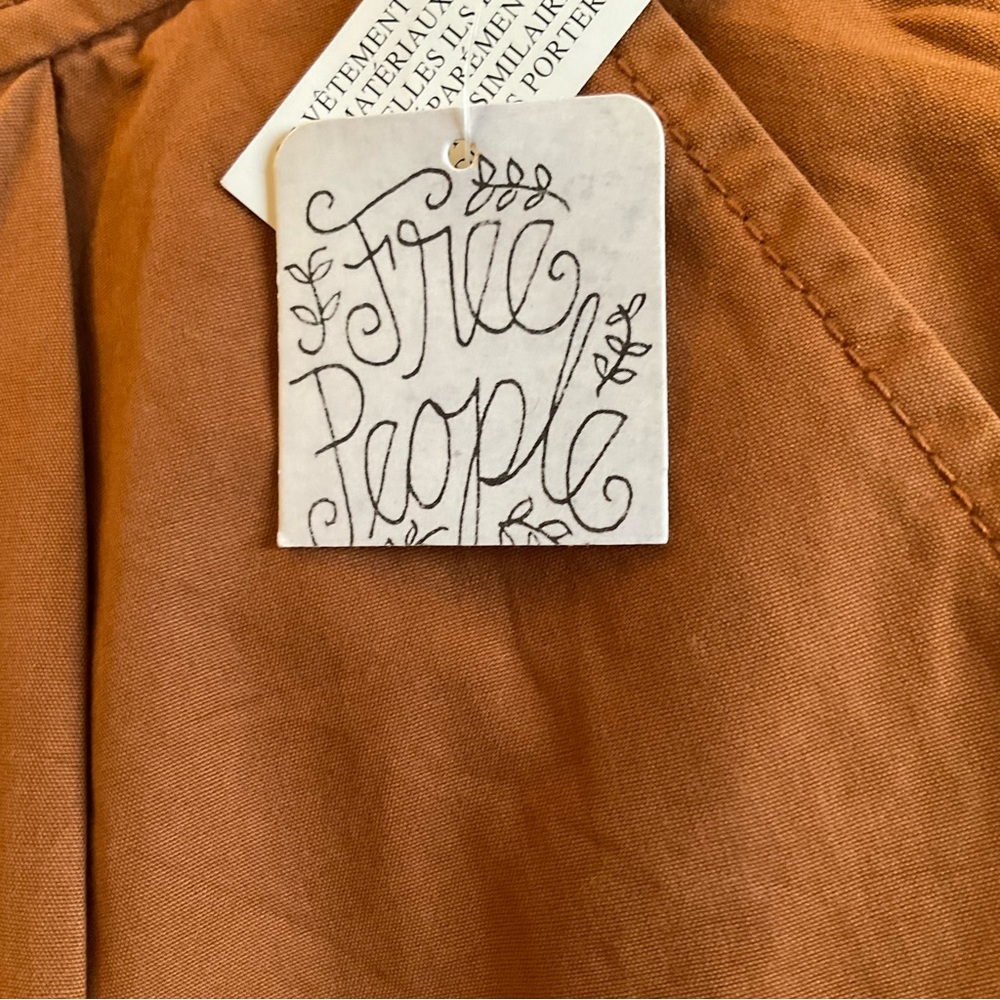 Free People Cargo Pocket Taper Pants in Brown Size 2 NWT - Picture 8 of 12